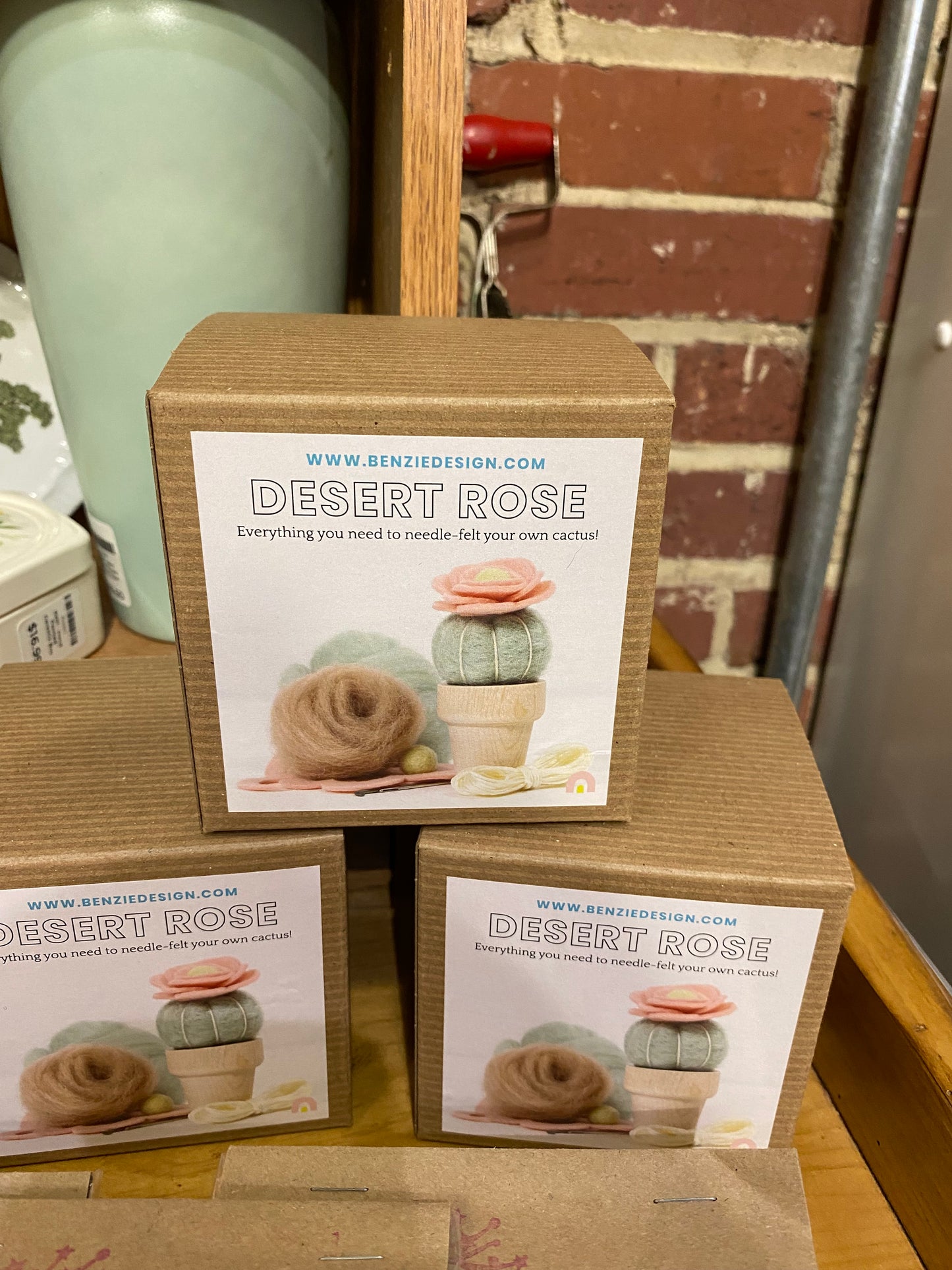 Needle Felting Kit: Desert Rose Cactus