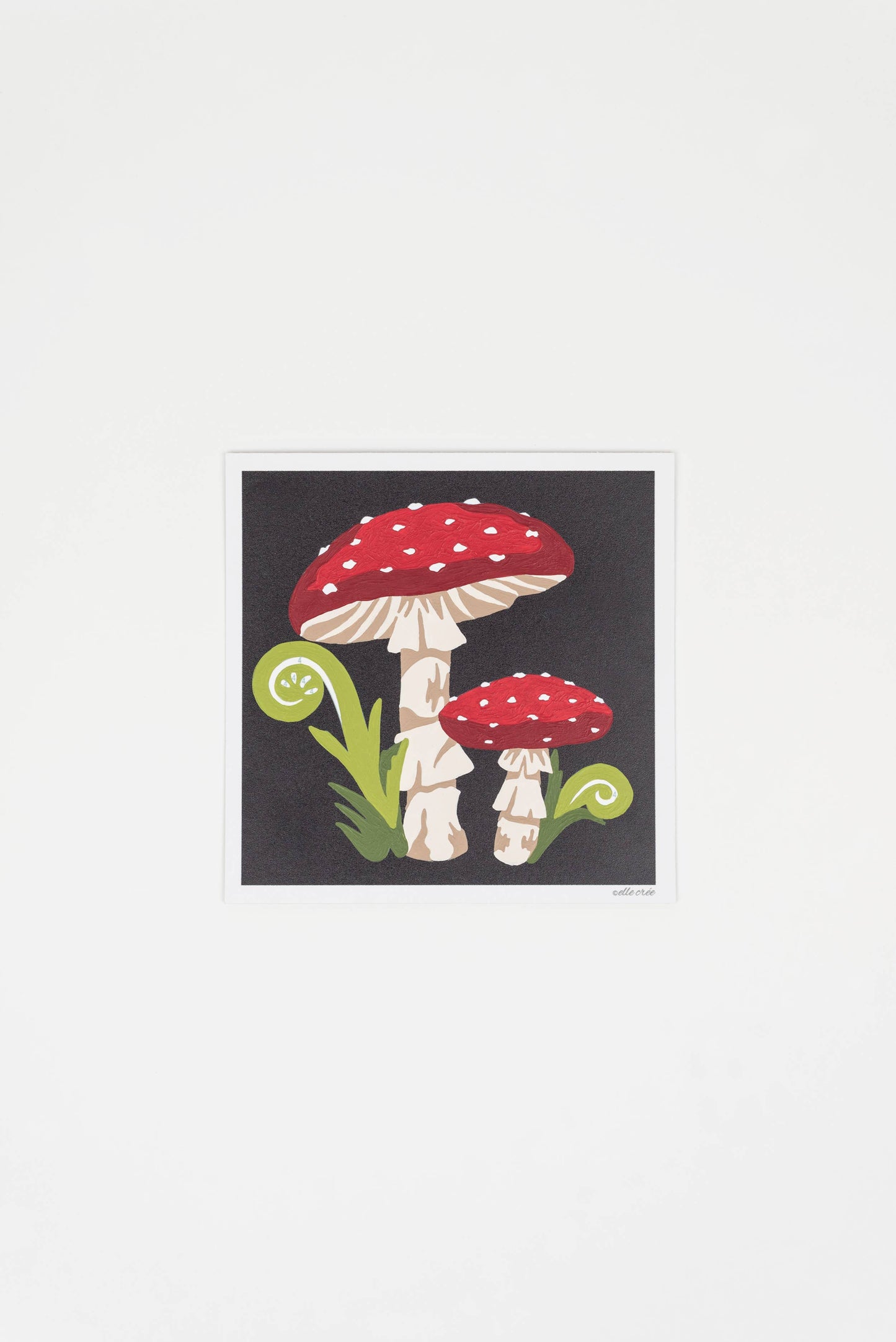 Paint-by-Number Kit: Red Toadstool Mushrooms