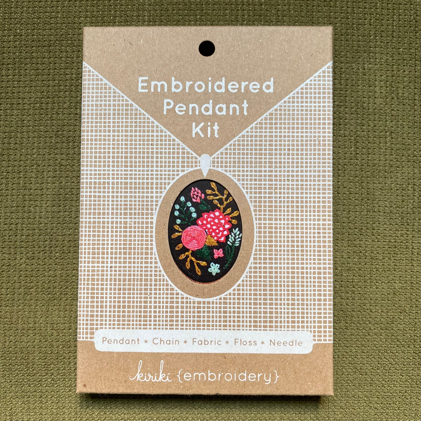 Embroidery Necklace Kit: Wildflowers