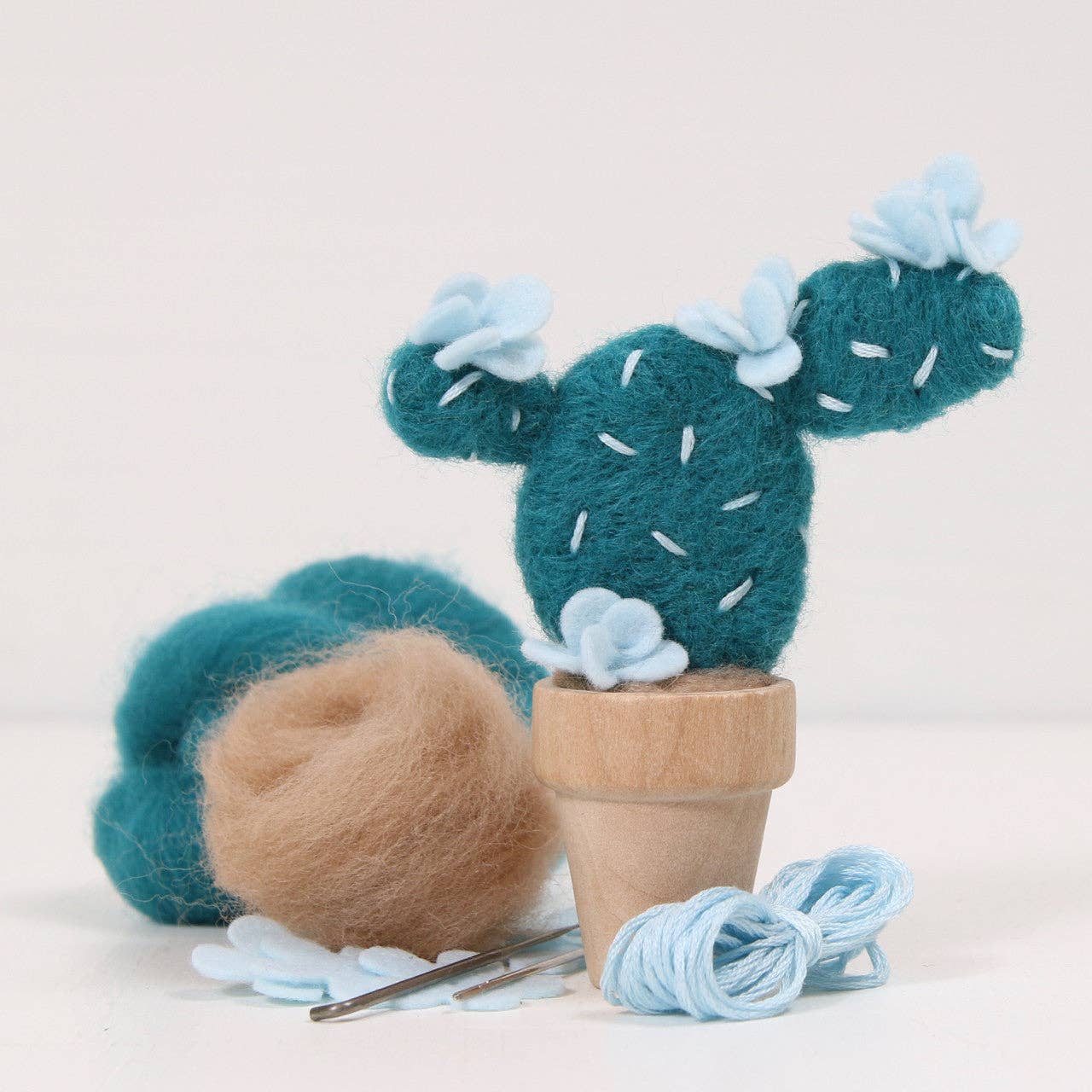 Needle Felting Kit: Prickly Pear Cactus