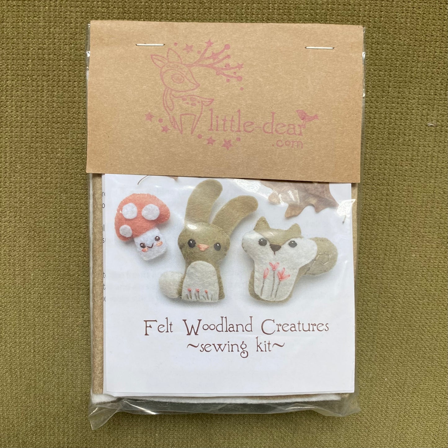 Felt Craft Kit: Woodland Creatures - Rabbit, Squirrel + Mushroom