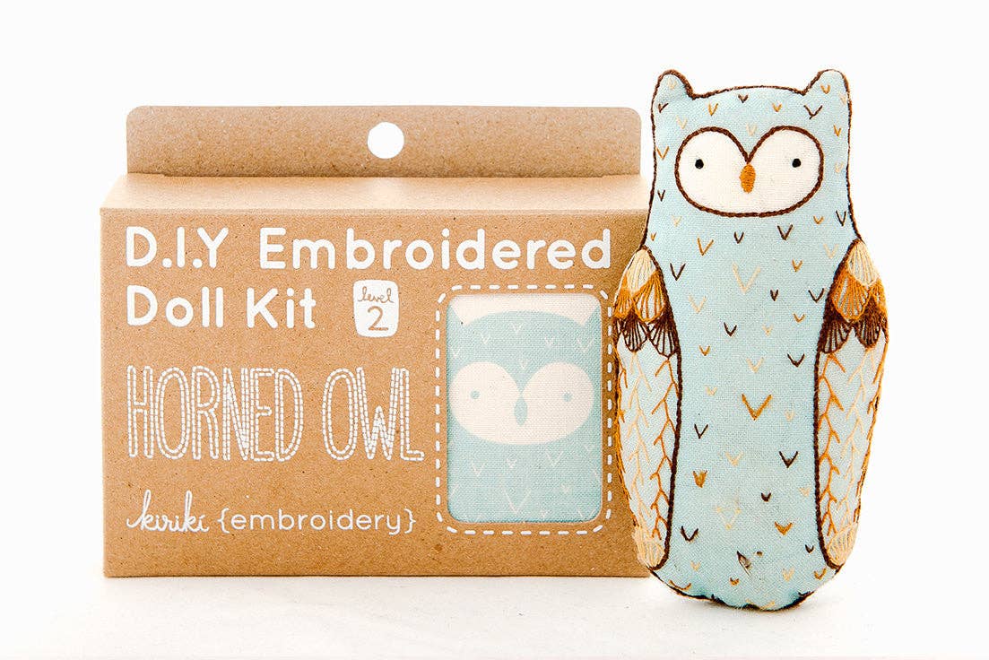 Embroidery Plush Kit: Horned Owl