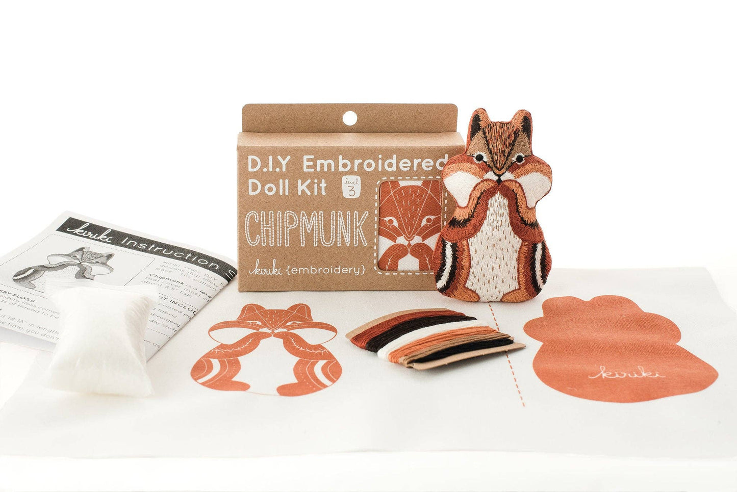 Embroidery Plush Kit: Chipmunk