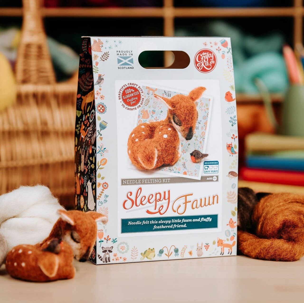 Needle Felting Kit: Sleepy Fawn