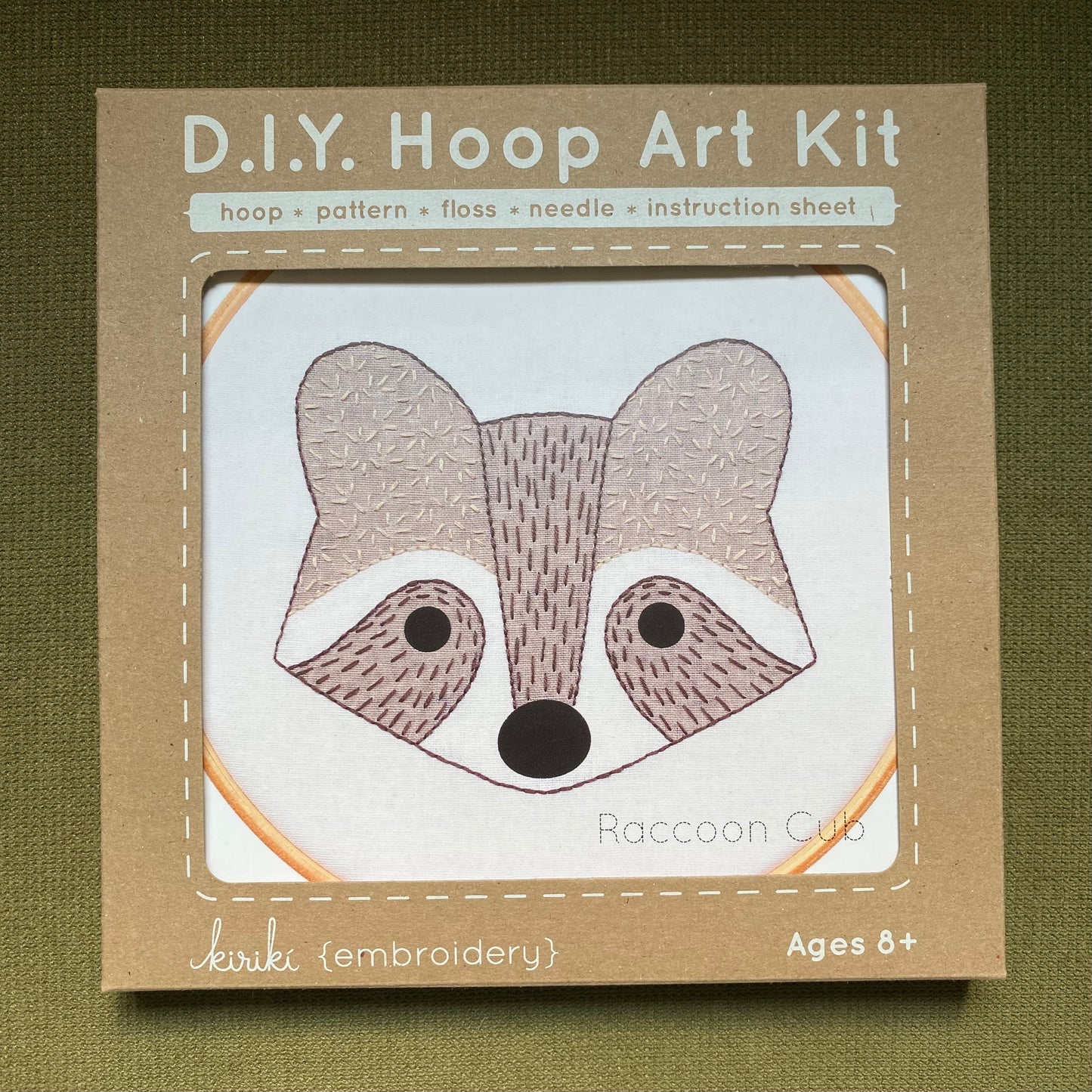 Embroidery Kit: Raccoon