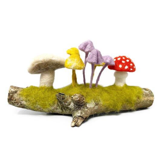 Needle Felting Kit: Woodland Mushrooms