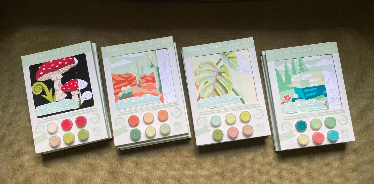 Paint-by-Number Kit: Monstera Leaves