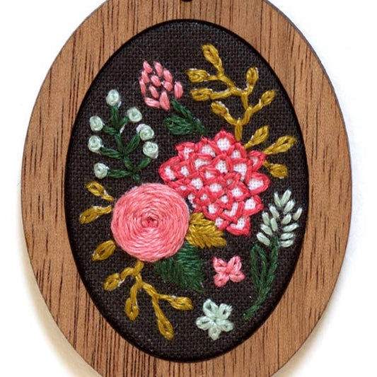 Embroidery Necklace Kit: Wildflowers