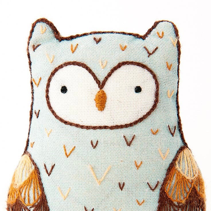 Embroidery Plush Kit: Horned Owl