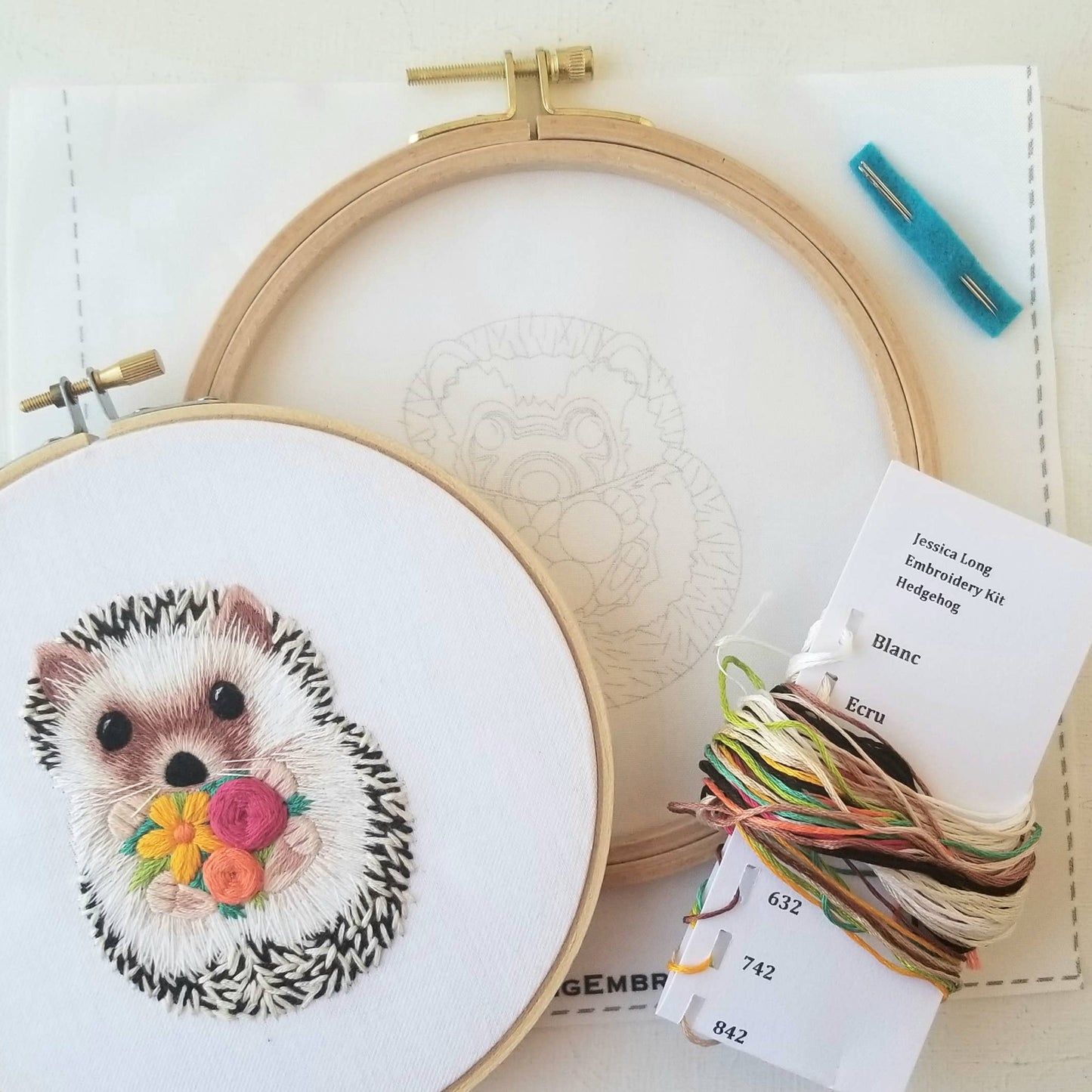 Embroidery Kit: Hedgehog