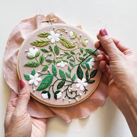 Embroidery Kit: Blissful Blooms