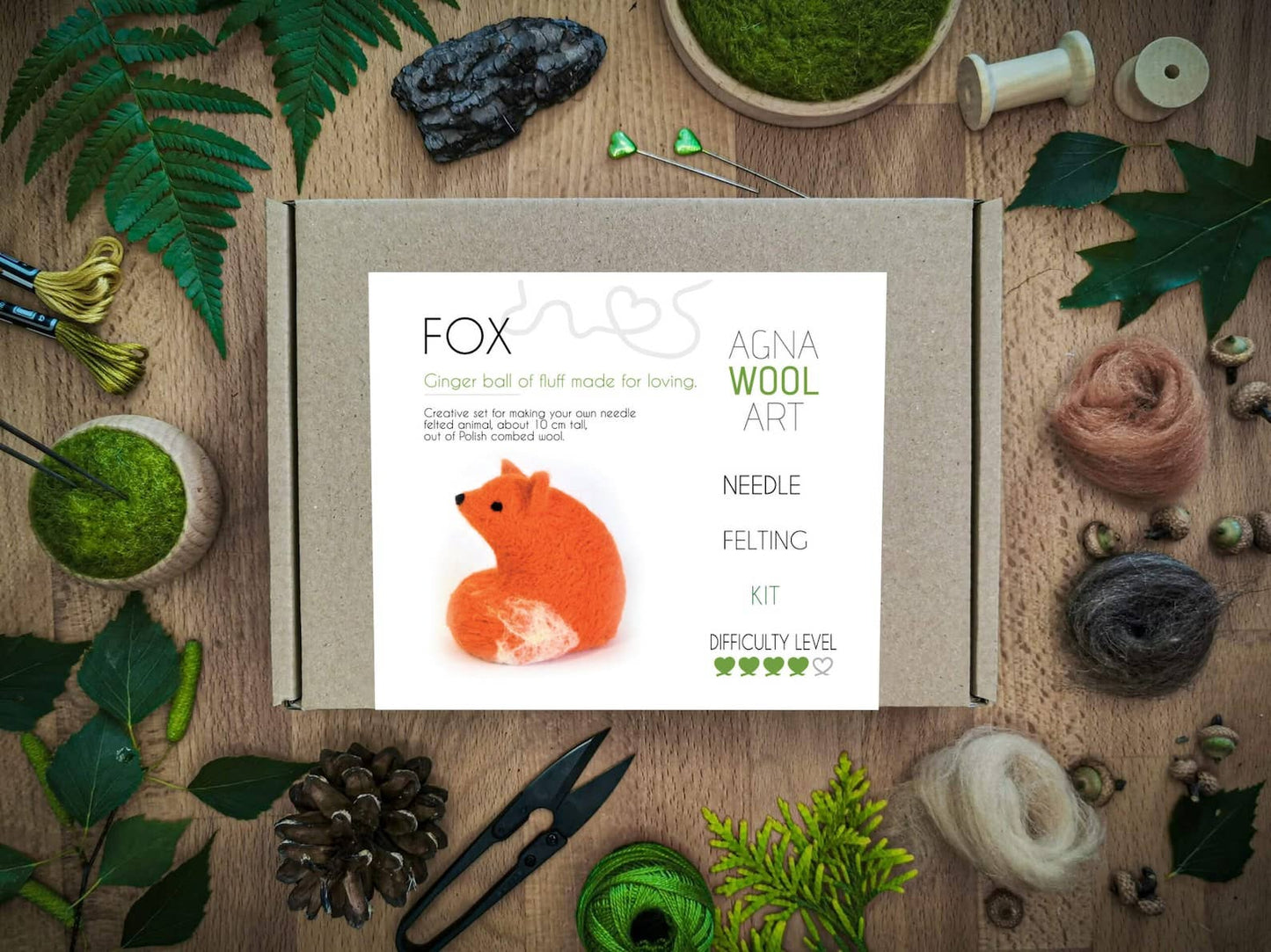 Needle Felting Kit: Fox