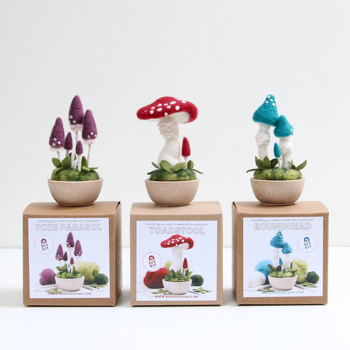 Needle Felting Kit: Red Mushroom