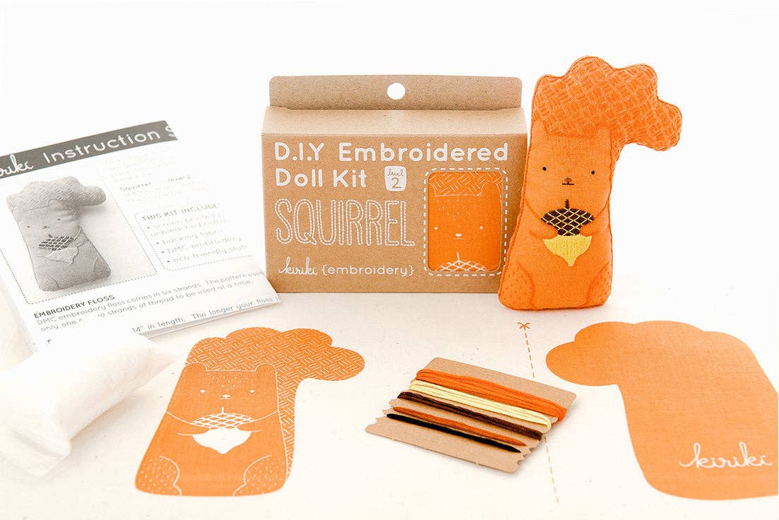 Embroidery Plush Kit: Squirrel