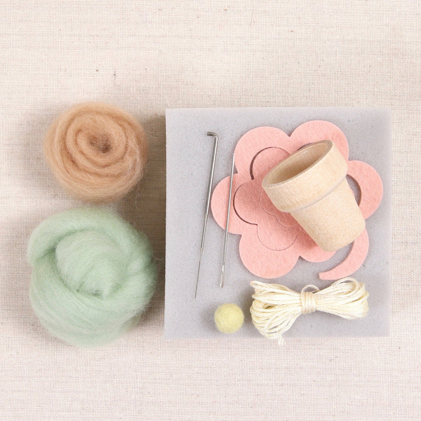 Needle Felting Kit:  Desert Rose Cactus