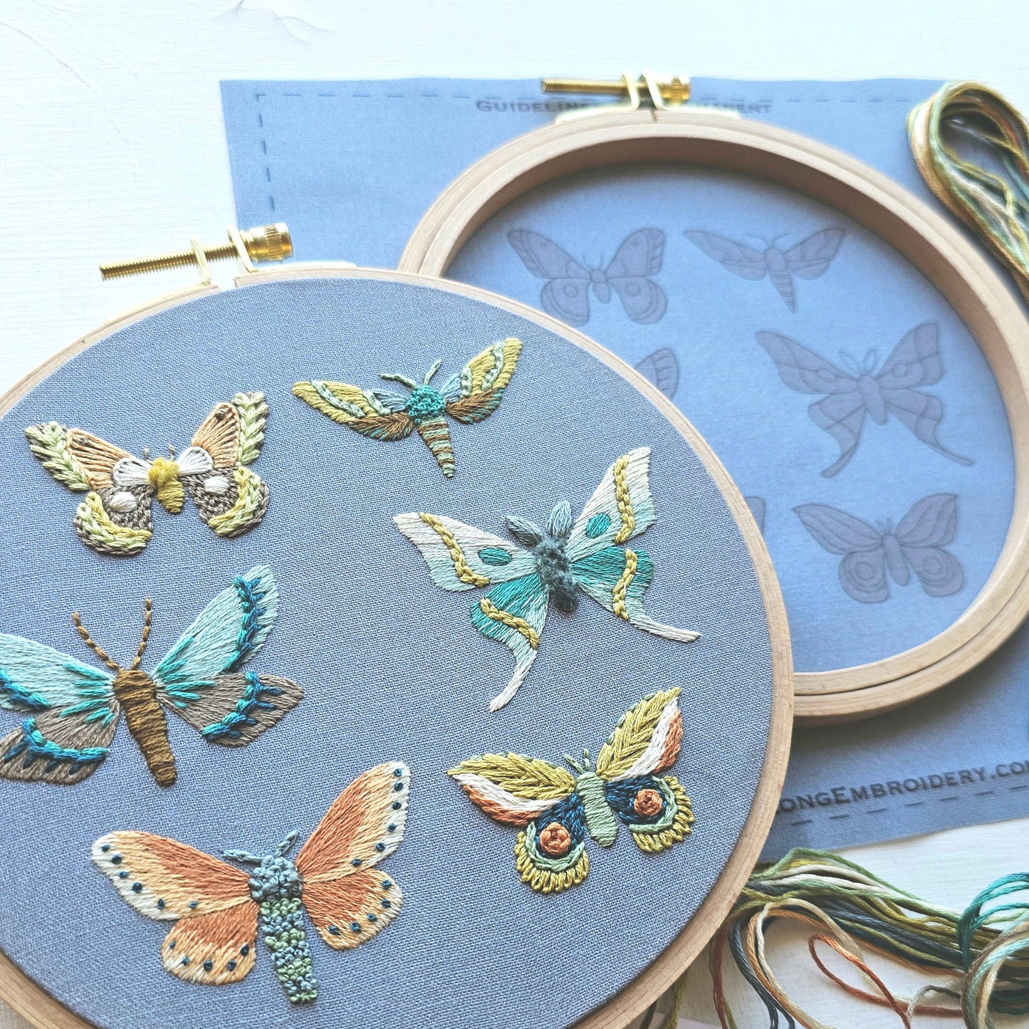 Embroidery Kit: Moths