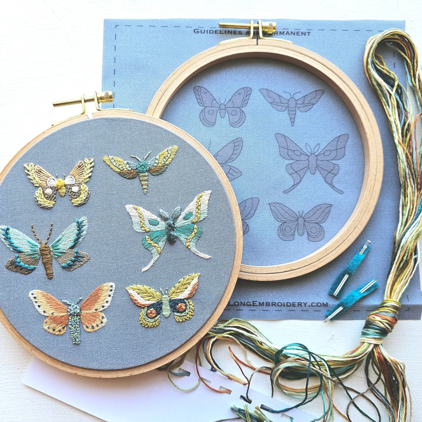 Embroidery Kit: Moths