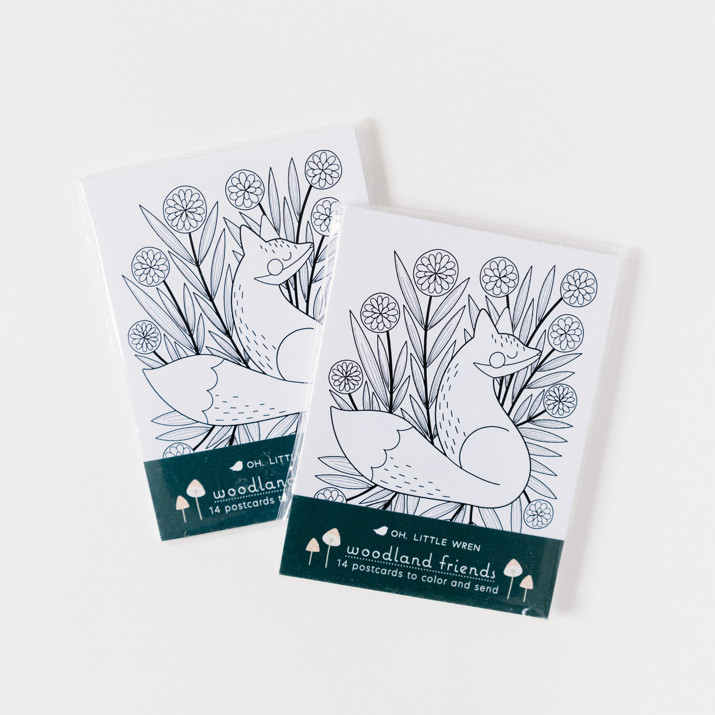 Woodland Coloring Postcards - Set of 14